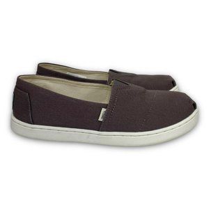 Toms Belmont Ash Canvas Sneakers 10017396 Slip On Low Top Gray Youth 3 Women 5